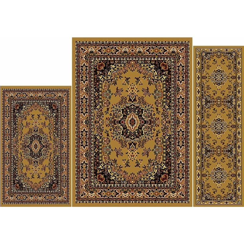 Home Dynamix Ariana Collection Traditional 3-Piece Area Rug (4'11"x6'11", 1'8"x4'11", 1'8"x2'8")