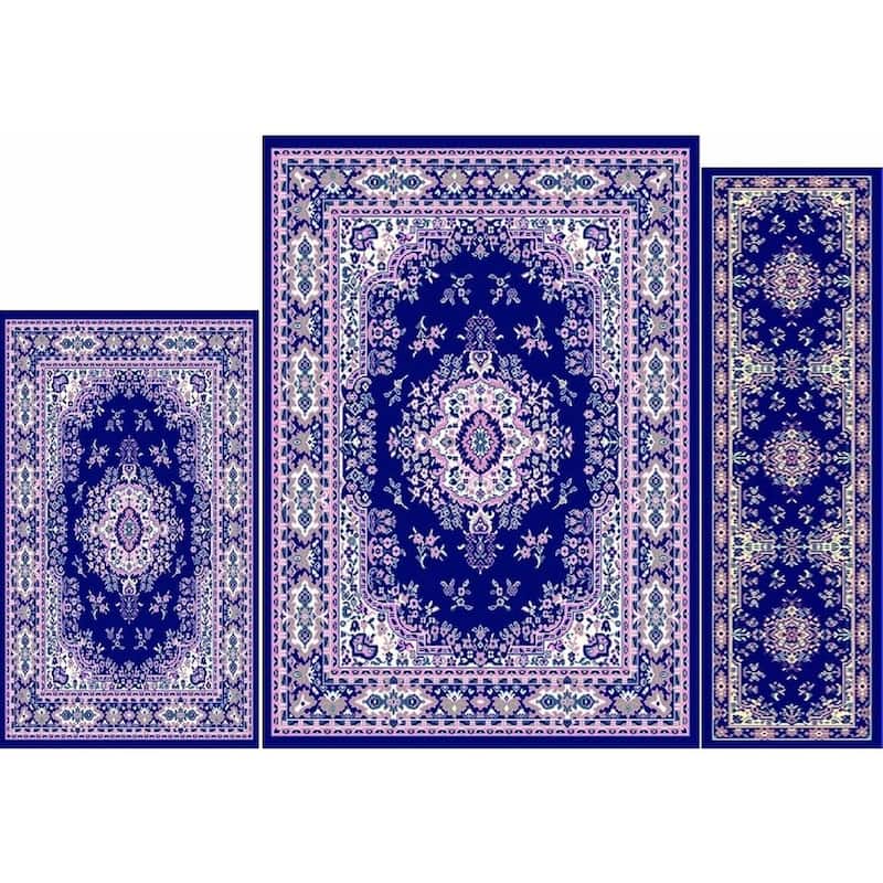 Home Dynamix Ariana Collection Traditional 3-Piece Area Rug (4'11"x6'11", 1'8"x4'11", 1'8"x2'8")