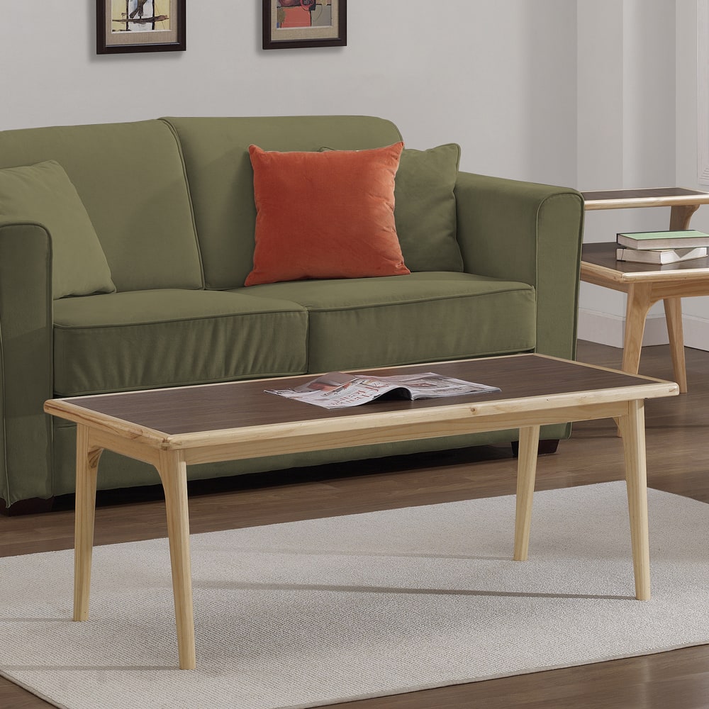 Mid-century Natural Two-tone Coffee Table