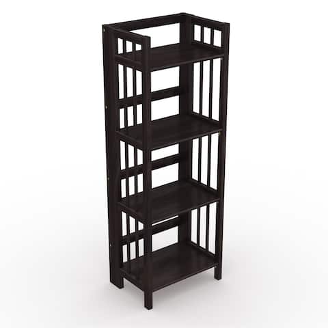 Embled Bookshelves Bookcases Online At Our Best No Embly Folding Four Shelf Bookcase 16 Inches Wide