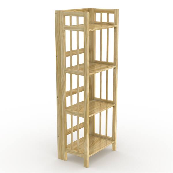 No Embly Folding Four Shelf Bookcase 16 Inches Wide No Embly Folding Four Shelf Bookcase 16 Inches Wide