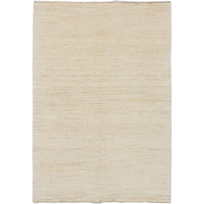 Hand-knotted Peshawar Ziegler Cream Wool Rug - 5'8 x 8'2