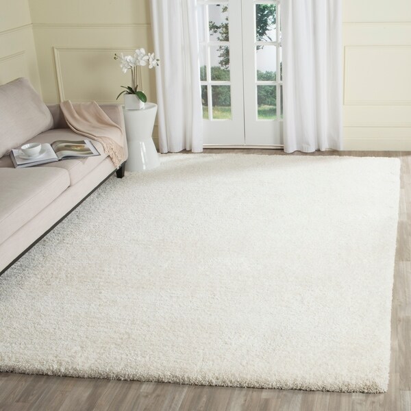 Safavieh Handmade Ultimate Shag Ivory Polyester Rug - 8' x 10'