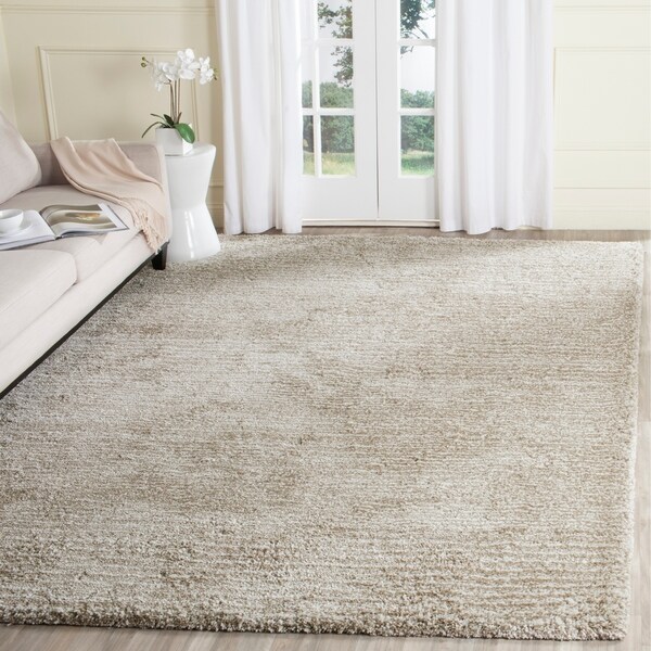 Shop Safavieh Handmade Ultimate Shag Sand/ Ivory Polyester Rug - 8' x ...