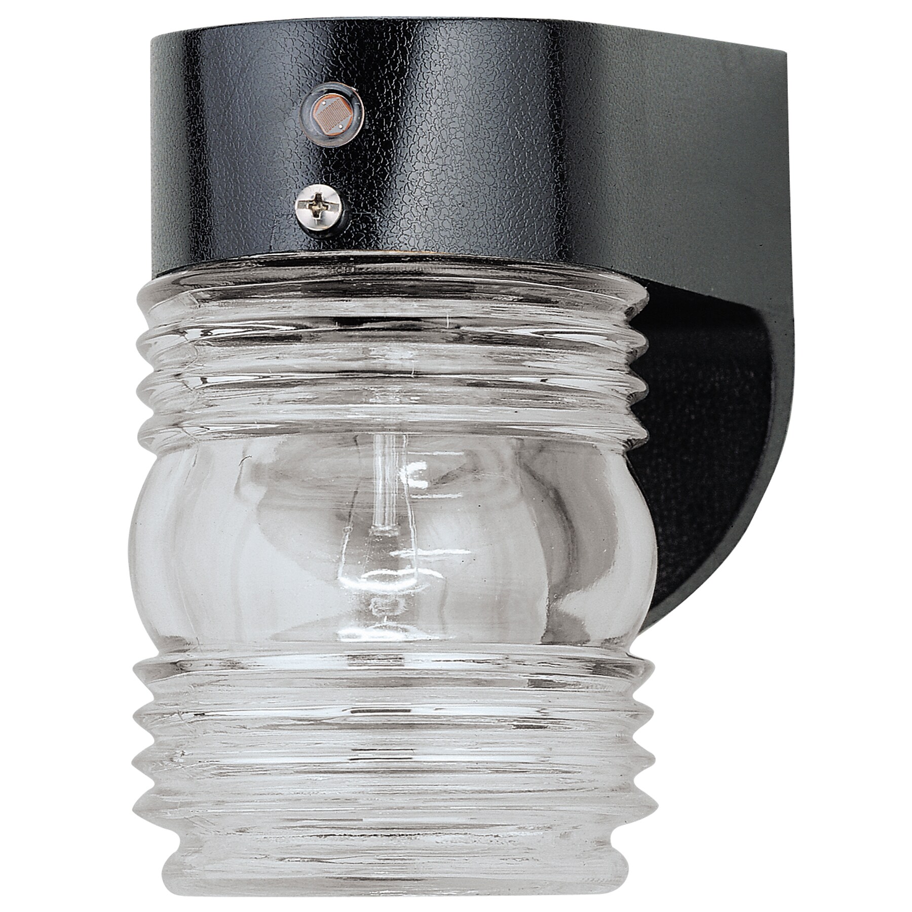 Westinghouse 1 lights Black Poly Jelly Jar Fix with Photocell