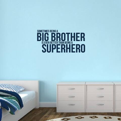 Big Brother Superhero' 38 x 18-inch Wall Decal
