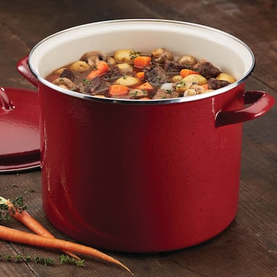 Paula Deen Enamel on Steel Covered Stockpot, 12-Quart