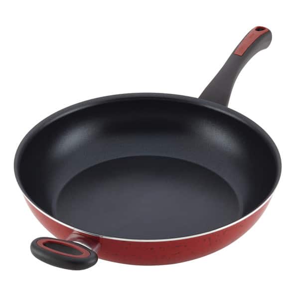Rachael Ray 12.5-Inch Hard Anodized Non-Stick Frying Pan/Fry Pan/Skillet  with Red Handle 