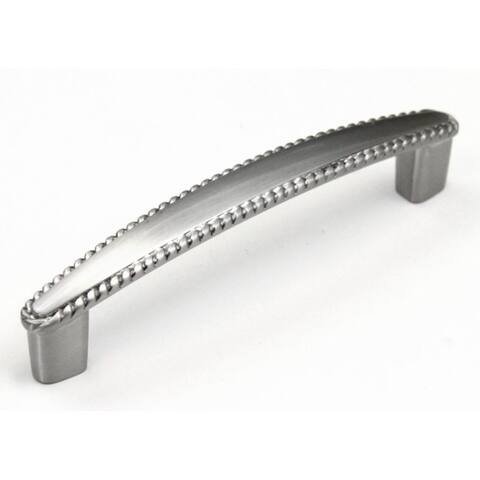 Brushed Nickel Finish Stainless Steel 5.5 Inch Beaded Cabinet Pull Handle (Set of 15)