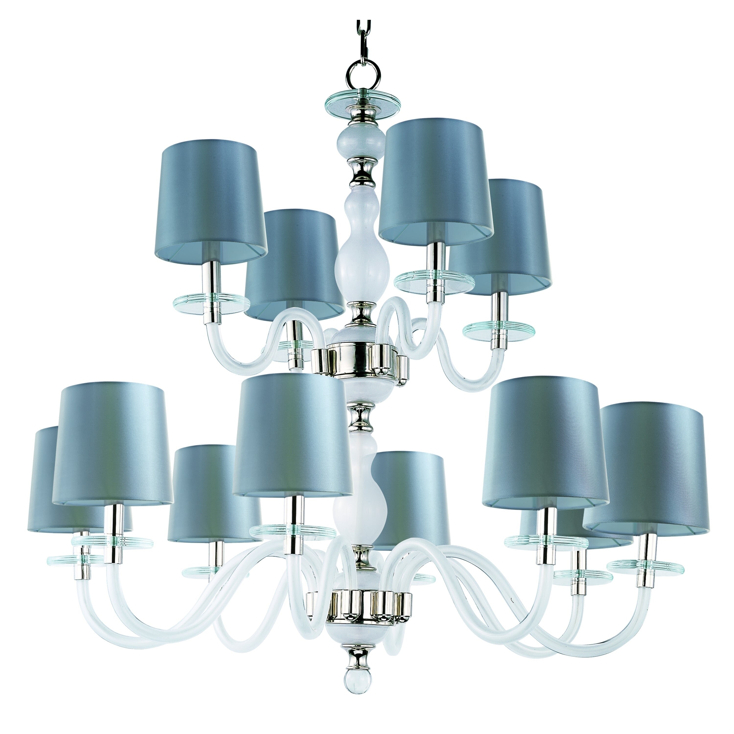 Maxim Venezia-Multi-Tier Chandelier (Polished Nickel - Frosted) - Chandeliers For Bedrooms by Overstock.com