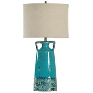 Turquoise Ceramic Jar Table Lamp
