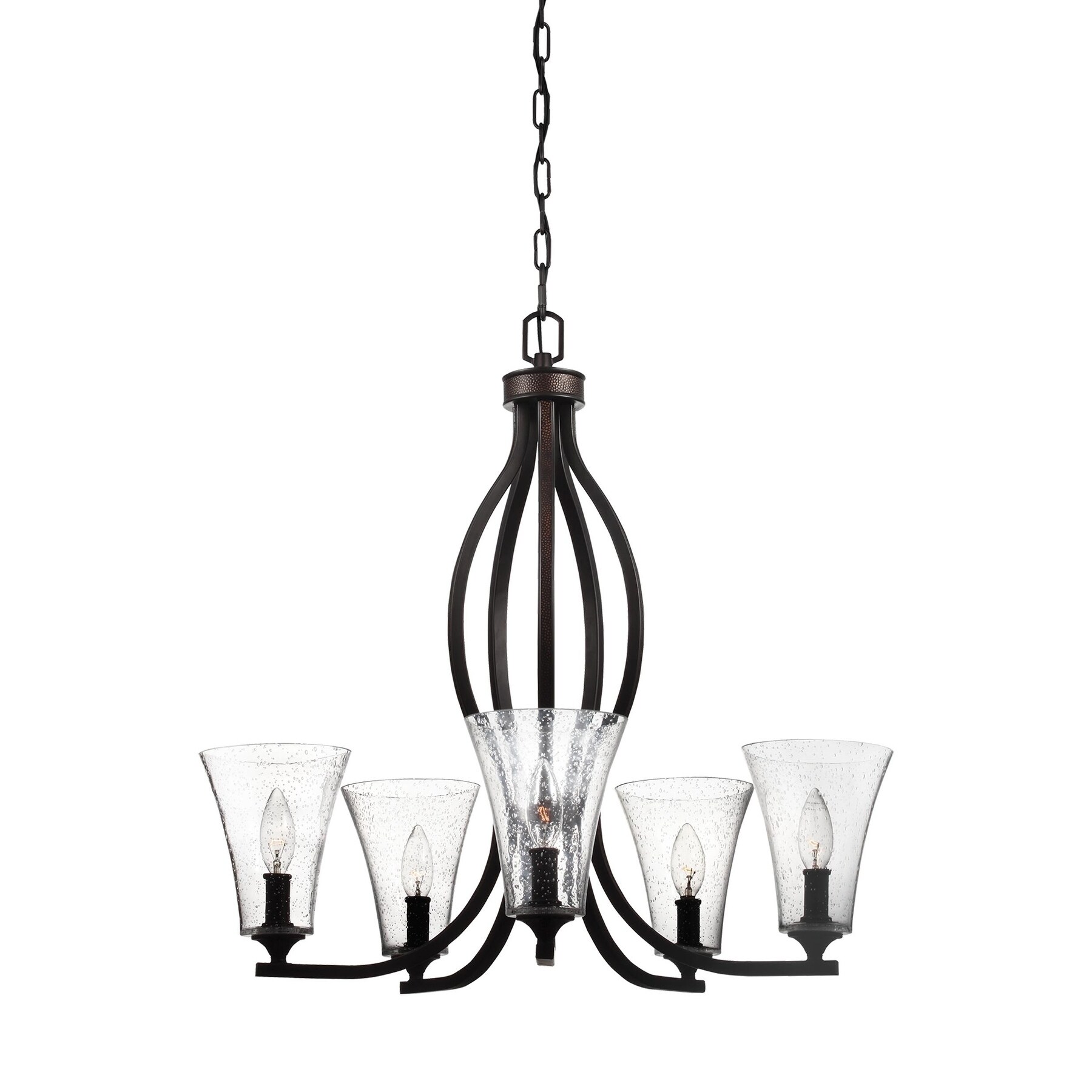 Feiss Marteau 5 Lights Oil Rubbed Bronze Chandelier (Oil Rubbed Bronze) - Chandeliers For Bedrooms by Overstock.com