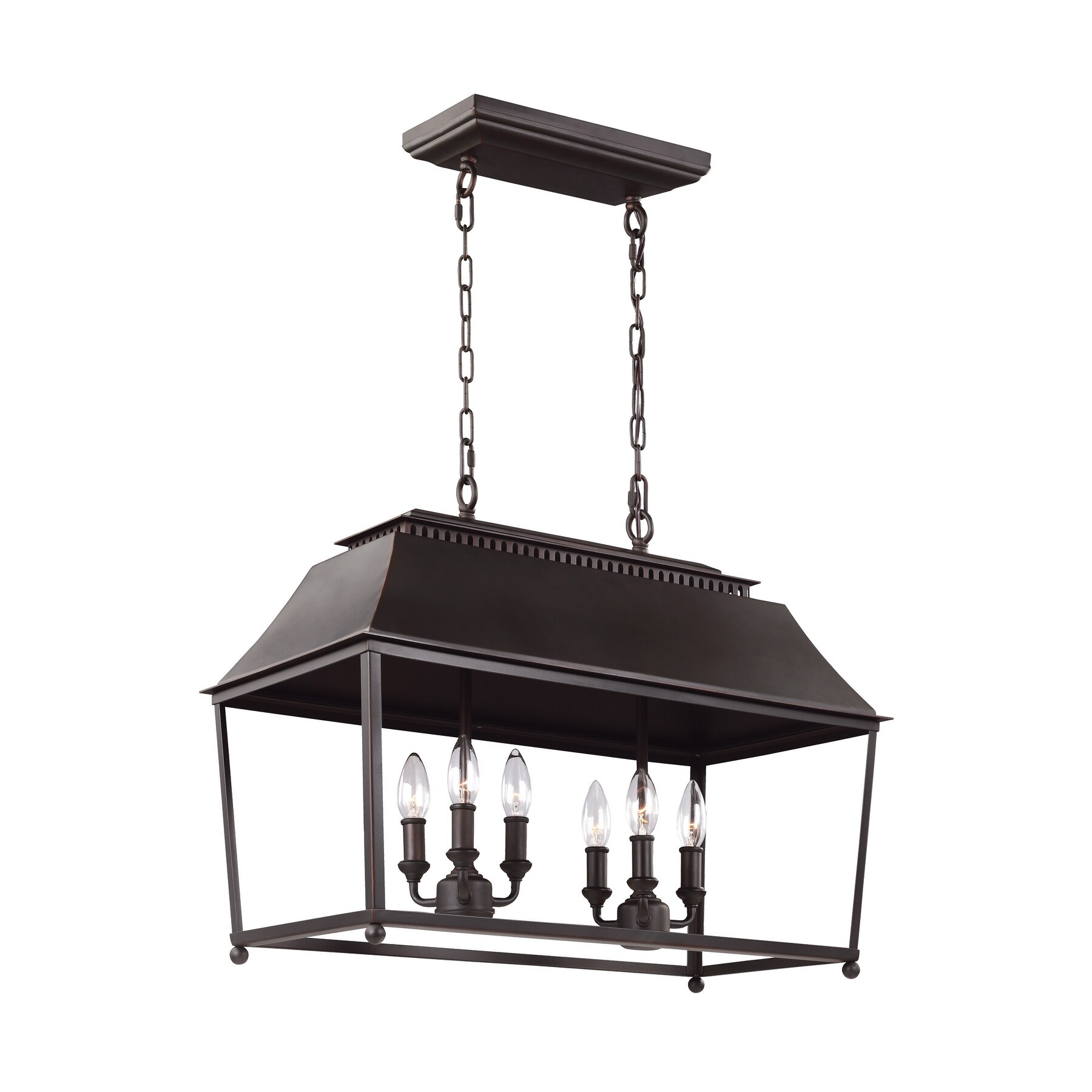 Feiss Galloway 6 Lights Dark Antique Copper Chandelier - Antique Copper (Dark Antique Copper / Antique Copper) - Chandeliers For Bedrooms by Overstock.com