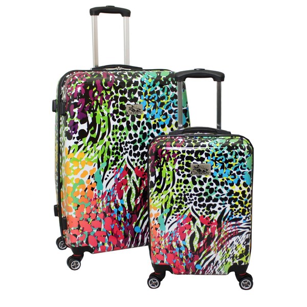 lightweight patterned suitcases