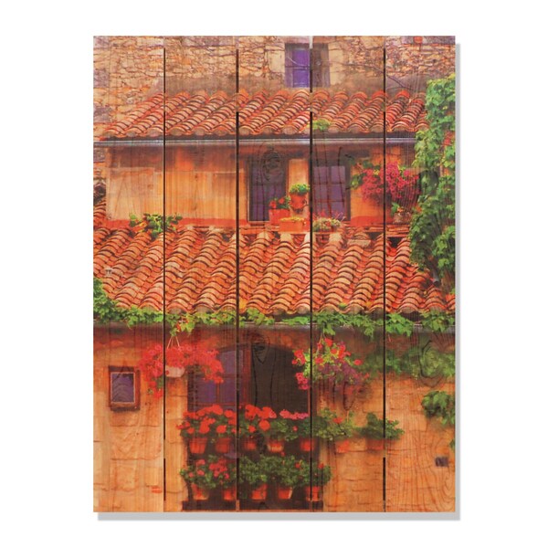 Gizaun Art My Space 16-Inch by 24-Inch Inside//Outside Wall Art Full Color on Cedar
