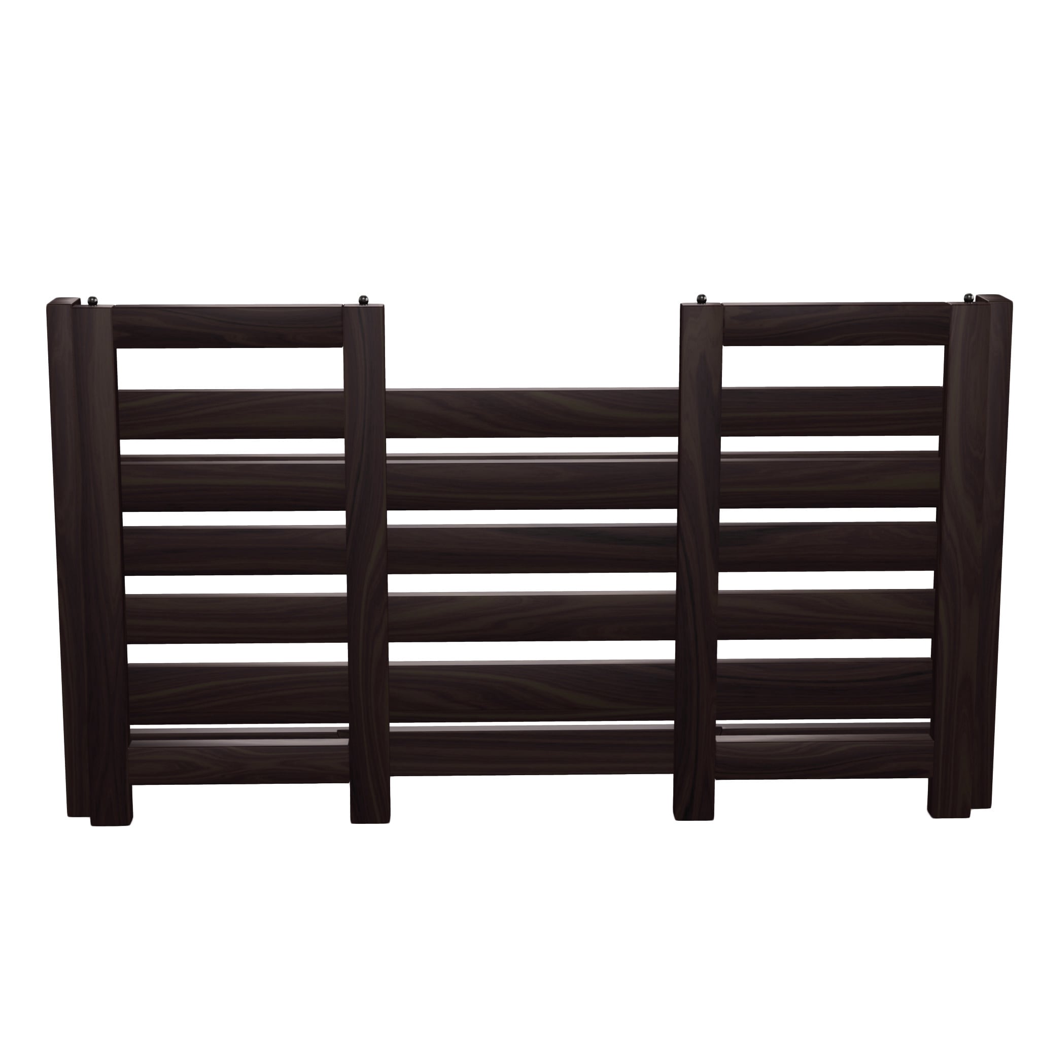 Shop Black Friday Deals On No Assembly Espresso Two Shelf Folding Shoe Rack Organizer 28 Wide Overstock 11657560