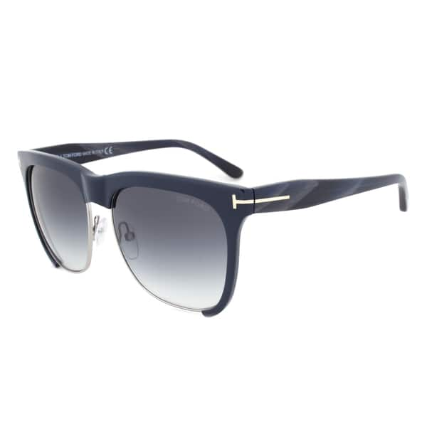 Tom Ford TF366 74B Thea Gunmetal/Blue Sunglasses (As Is Item) - Overstock -  11658248