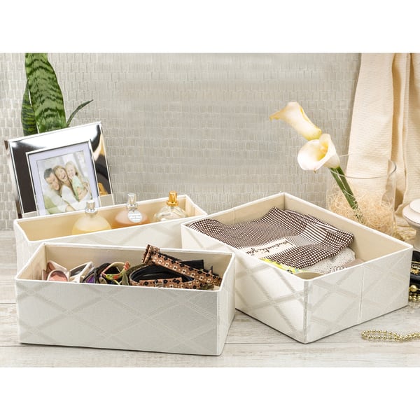 Shop Galliana 3 Piece Collapsible Drawer Storage Organizer Set