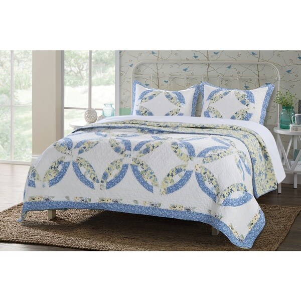 Greenland Home Fashions Forever Authentic Patchwork 3-piece Quilt Set