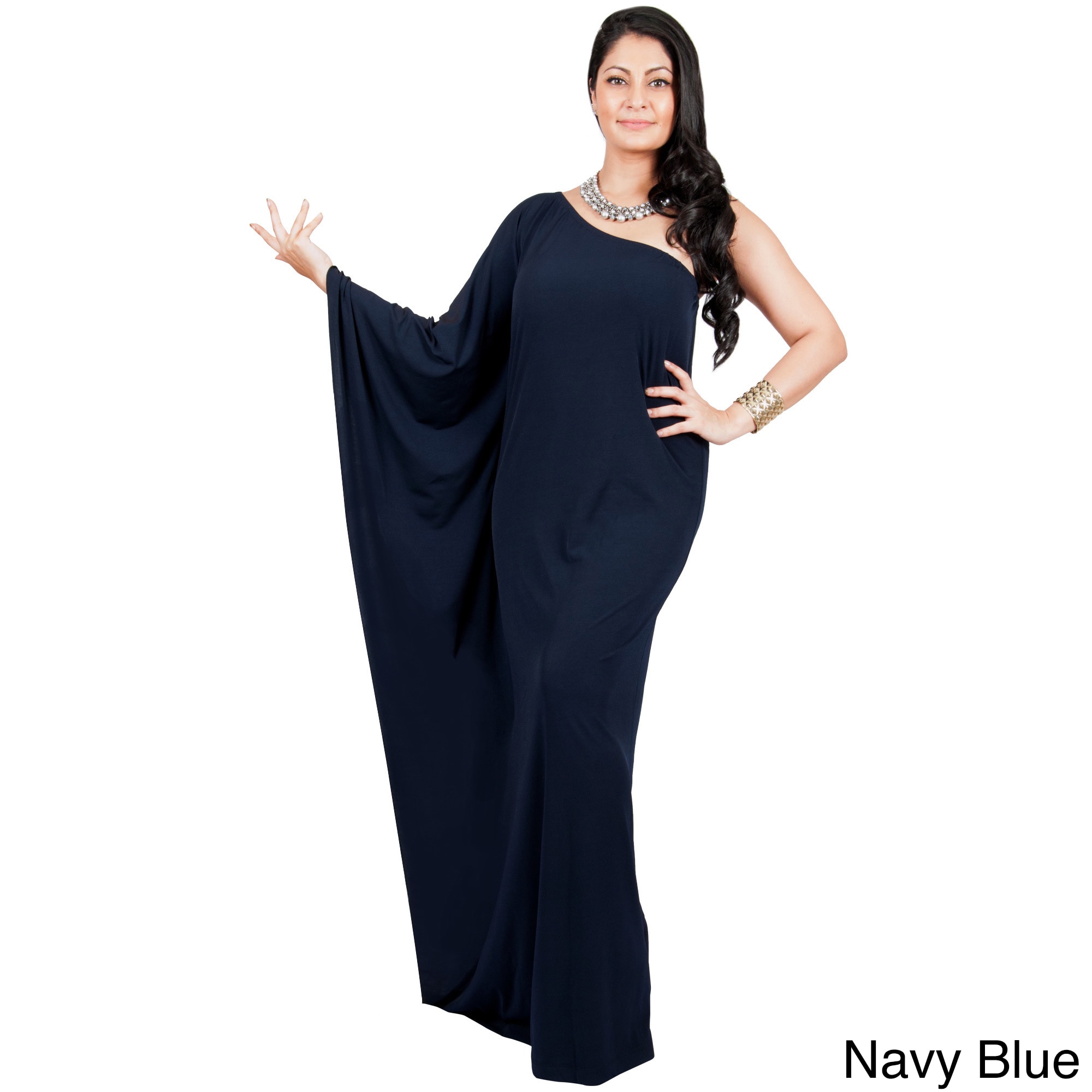 slimming navy blue dress