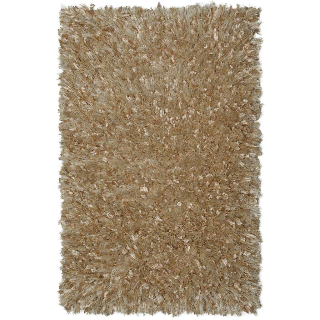 Beige Shimmer Shag Rug