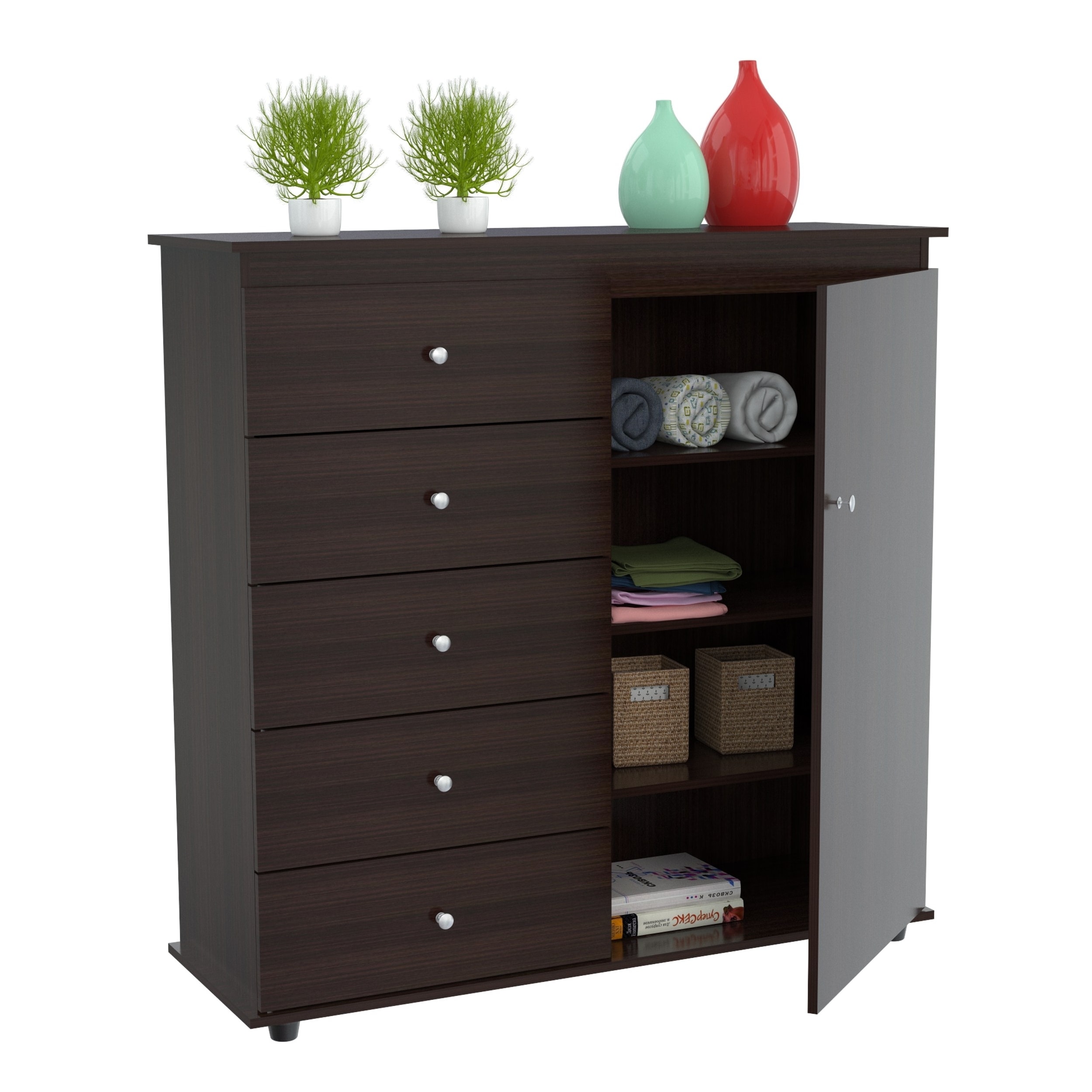 Shop Inval Espresso Wenge Armoire Dresser Combo Overstock