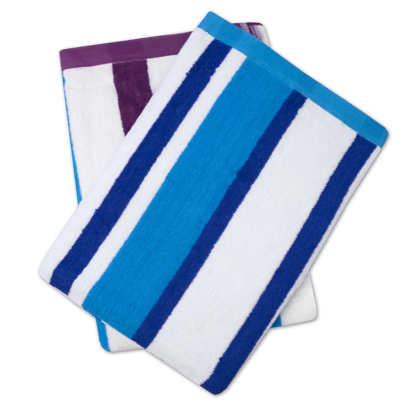 100percent Cotton Calypso Stripe Beach Towels (30 x 60) Bed Bath