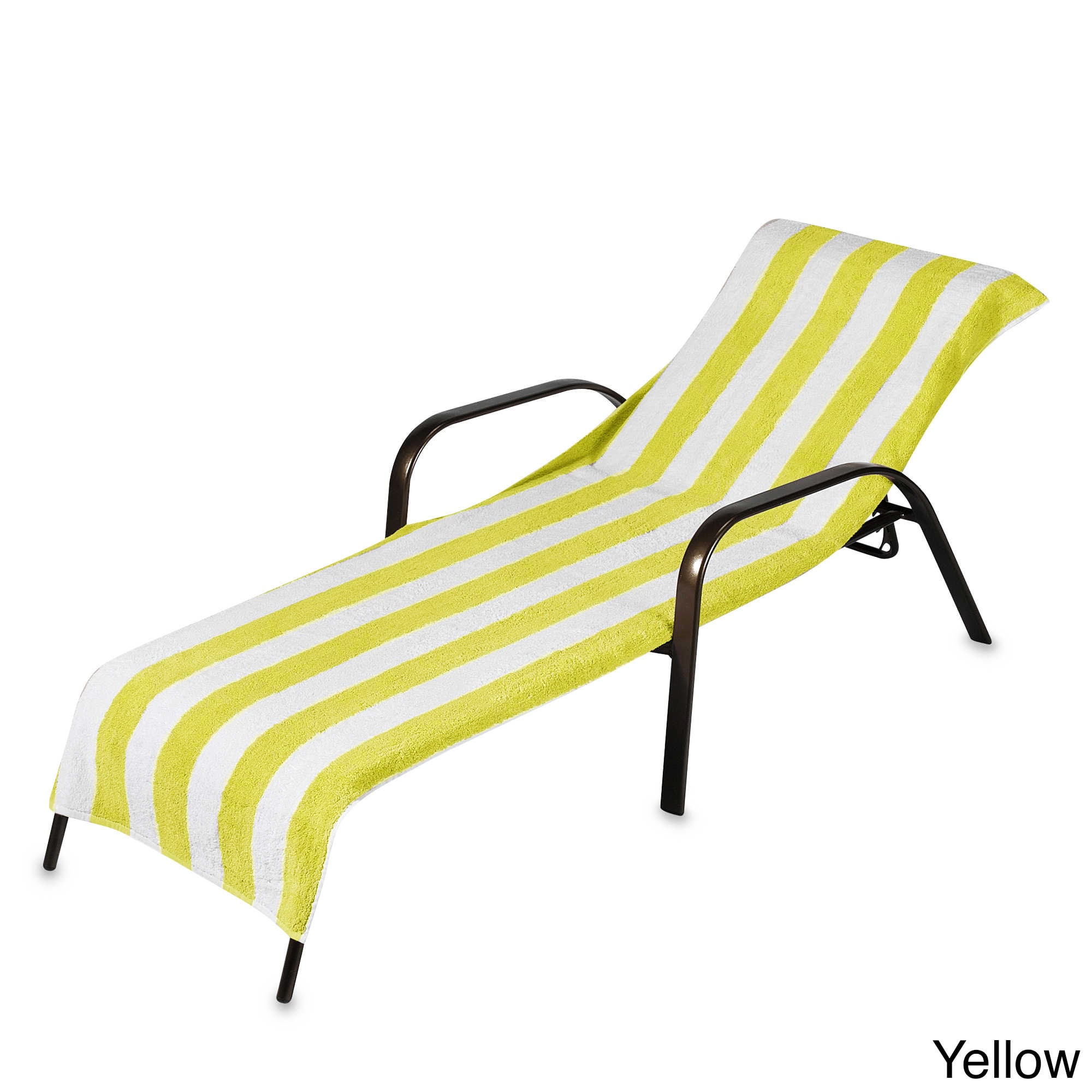 Shop Beach Towel Style Terry Stripe Chaise Lounge Cover 28 X 78