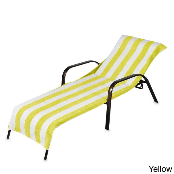 Beach Towel Style Terry Stripe Chaise Lounge Cover 28 X 78 Terry Stripe Chaise Lounge Cover