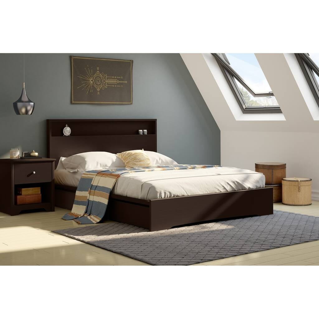 South Shore Basic Platform Bed with 2 Drawers