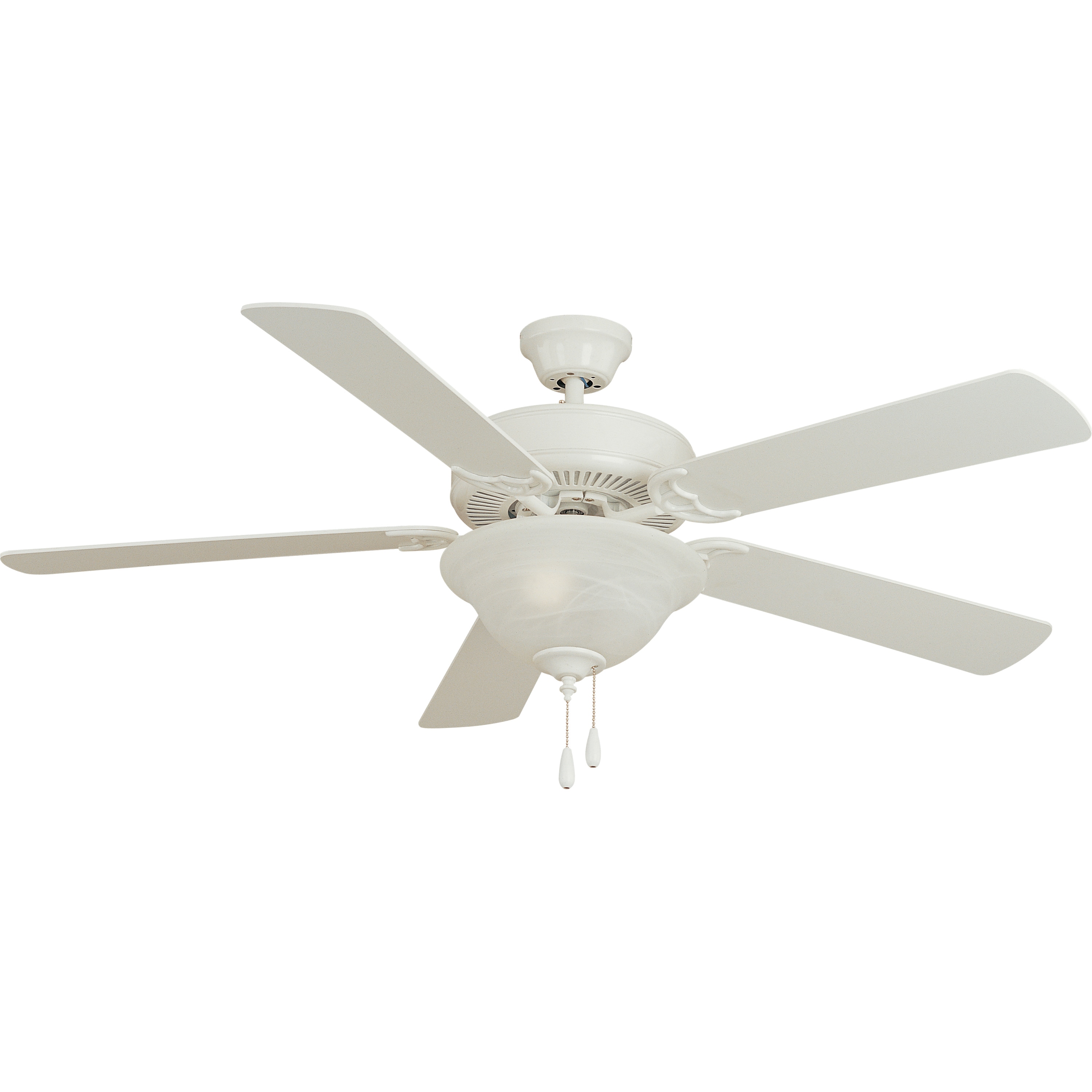 Shop Maxim Basic Max 52 Ceiling Fan White Light Oak Blades