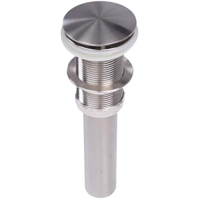 Highpoint Collection Brushed Nickel Umbrella Drain without Overflow For Bathroom Sink