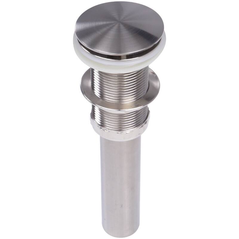 Highpoint Collection Brushed Nickel Umbrella Drain without Overflow For Bathroom Sink