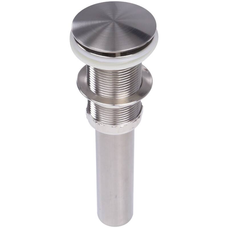Highpoint Collection Brushed Nickel Umbrella Drain without Overflow For Bathroom Sink