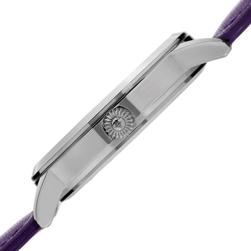 Akribos XXIV Women's Purple Leather Simplistic Fashion Watch