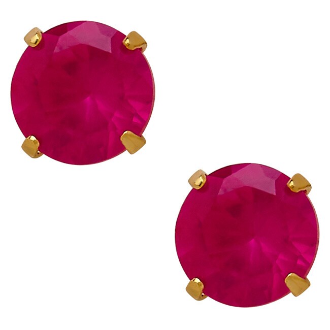 children's ruby stud earrings