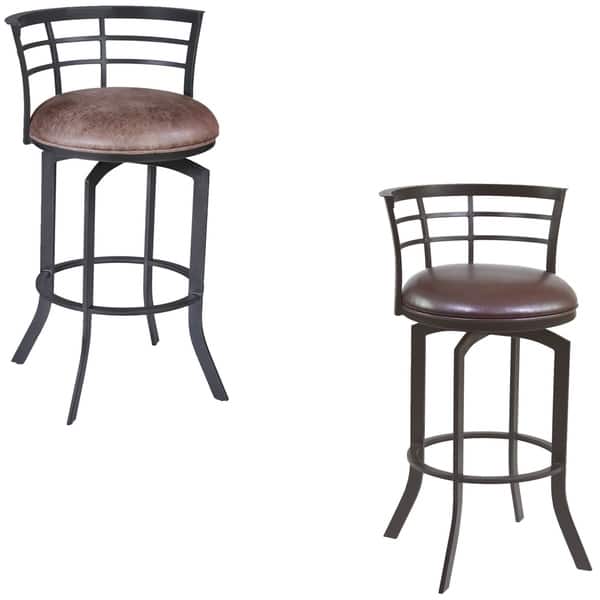 Armen Living Viper 30inch Metal Swivel Bar Height Barstool Bed Bath