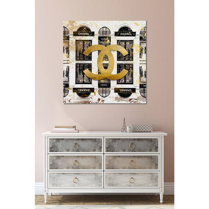 BY Jodi 'Shop Chanel in black' Giclee Print Canvas Wall Art