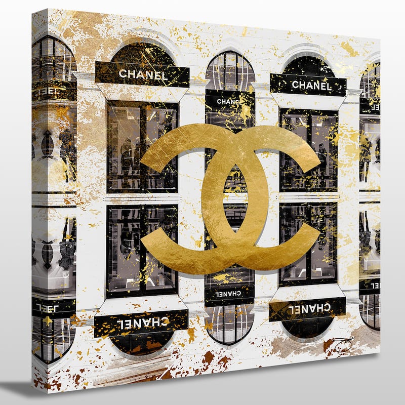 BY Jodi 'Shop Chanel in black' Giclee Print Canvas Wall Art
