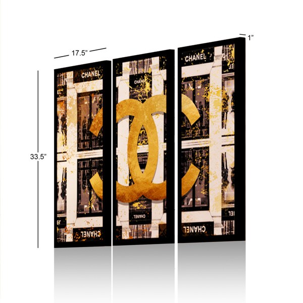 CHANEL 絵画 BY Jodi 'Shop Chanel in black' Giclee Print Canvas Wall Art