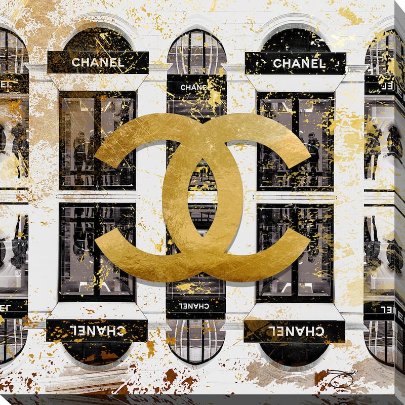 BY Jodi 'Shop Chanel in black' Giclee Print Canvas Wall Art