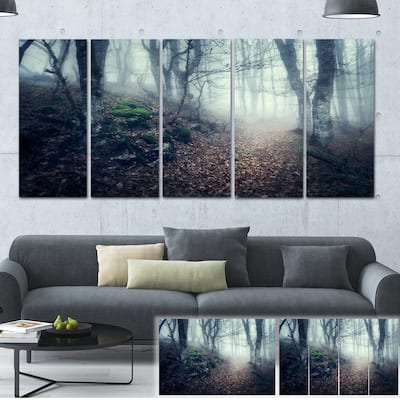 Designart "Old Style Path in Forest" Landscape Photo Canvas Print