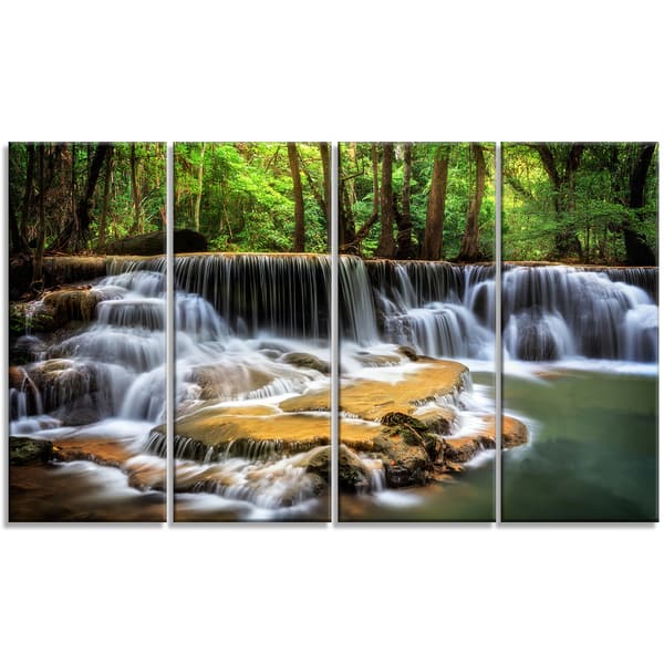 Designart Level Six Of Huai Mae Kamin Waterfall Canvas Print White Overstock 11664366