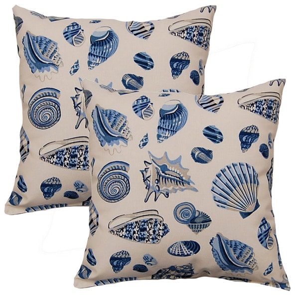 Low Tide Mar-inche 17-inch Throw Pillows (Set of 2)