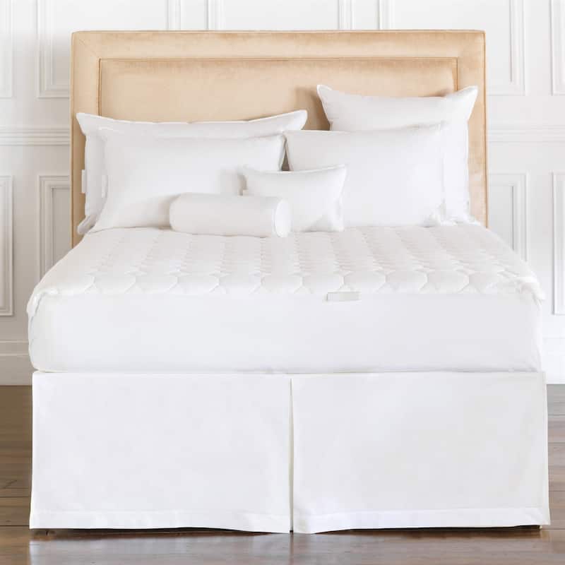 Alexander Comforts Beverly Natural Cotton Mattress Pad - White - Twin