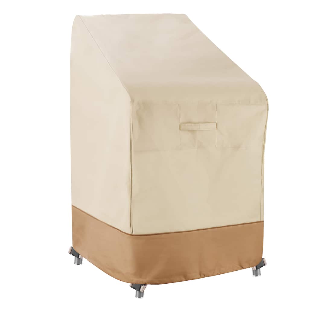 Villacera High Quality Stackable Chairs Cover Beige and Brown