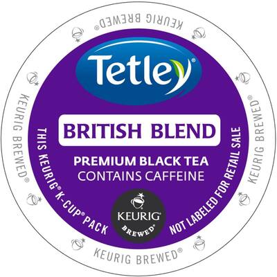 Tetley Tea British Blend Tea K-Cup Portion Pack for Keurig Brewers