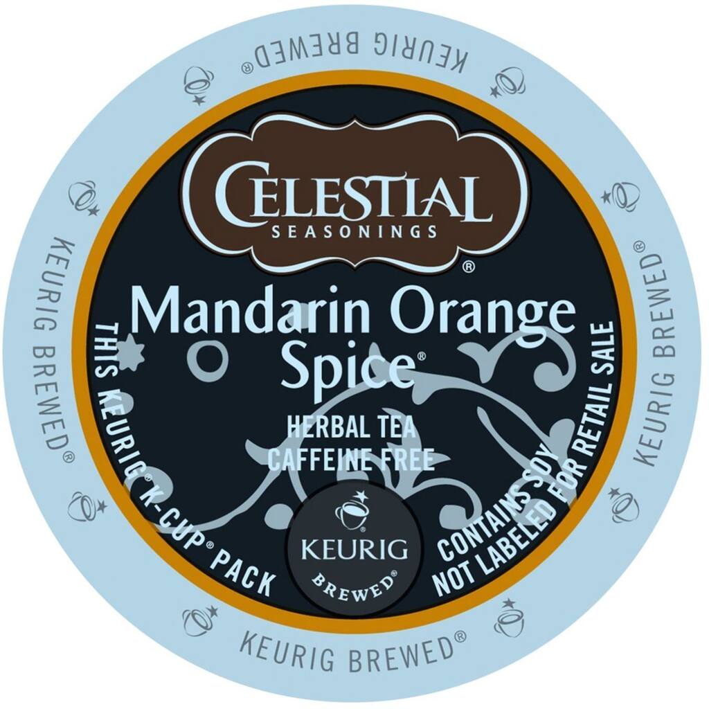 Celestial Seasonings Mandarin Orange Spice Herbal Tea K-Cup Portion Pack for Keurig Brewers