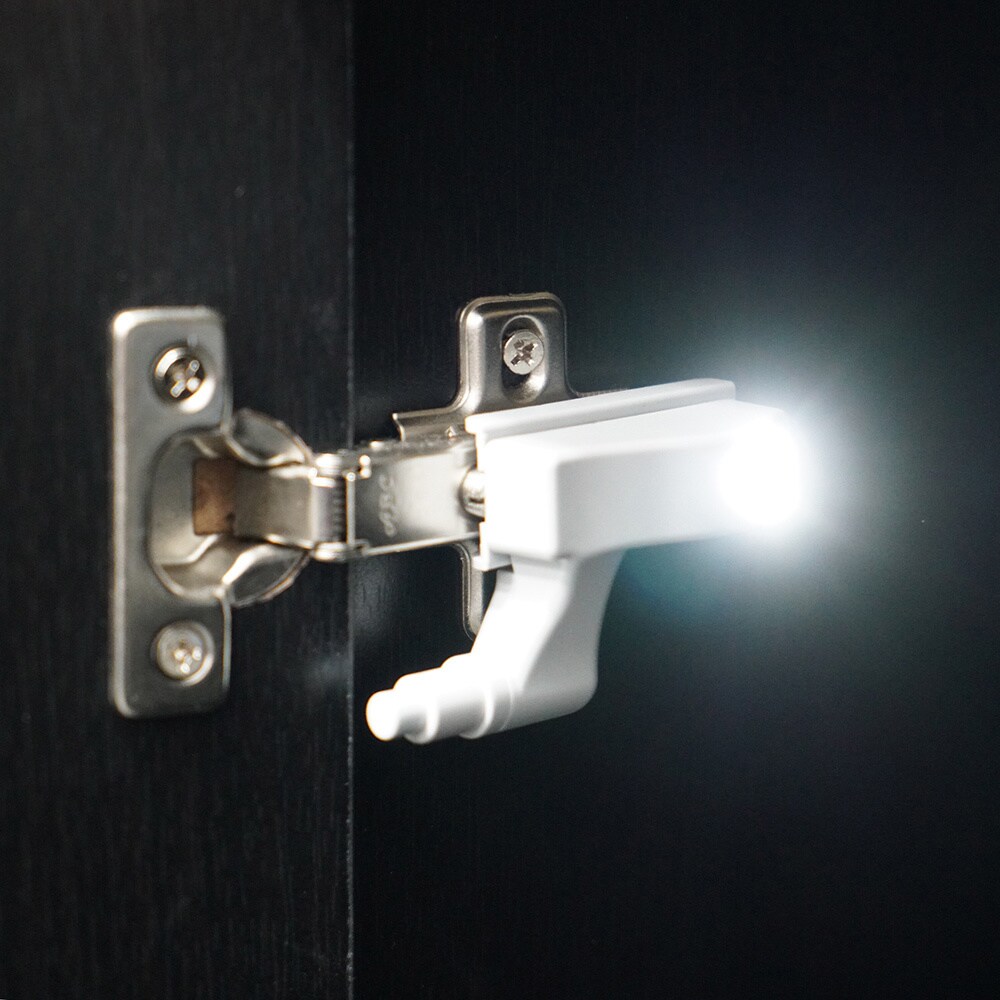 Grey LuxorWare Automatic LED Light For Concealed Cabinet Hinge Swing Door 