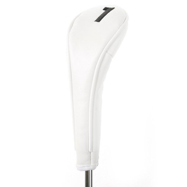 No Logo Small Synthetic Leather Hybrid Headcovers- White